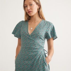 Marine Layer Teal Floral Dress